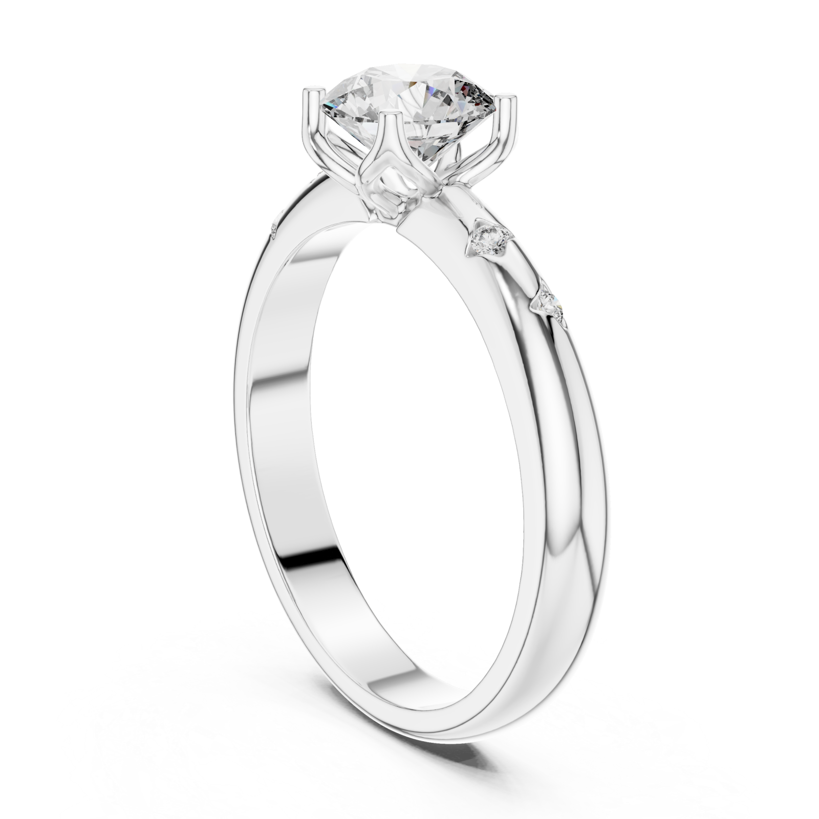  White Gold Serene Whisper Classic Anniversary Ring Left View