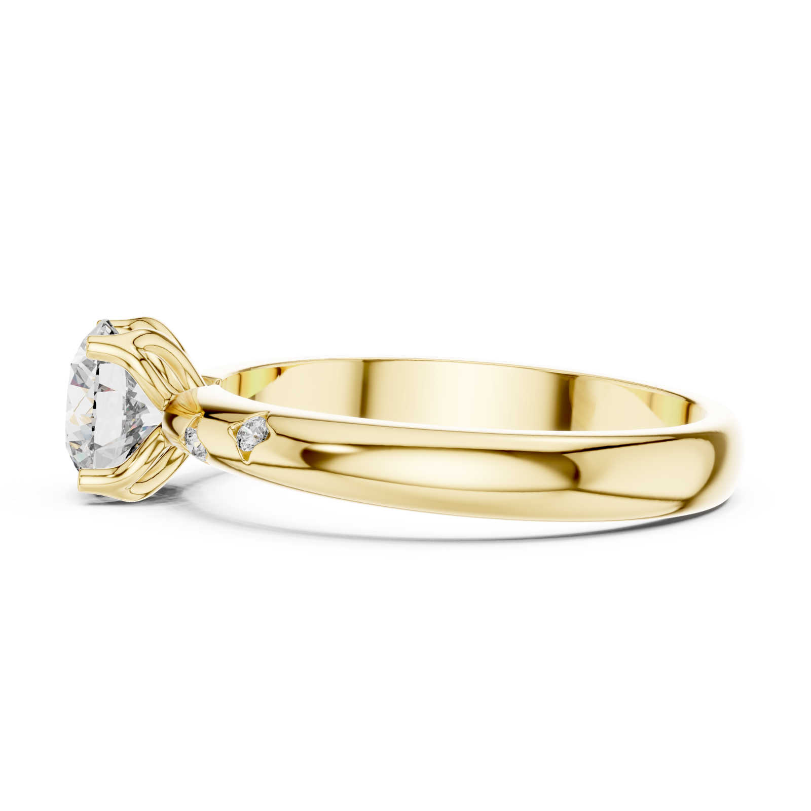  Gold Serene Whisper Classic Anniversary Ring Side View