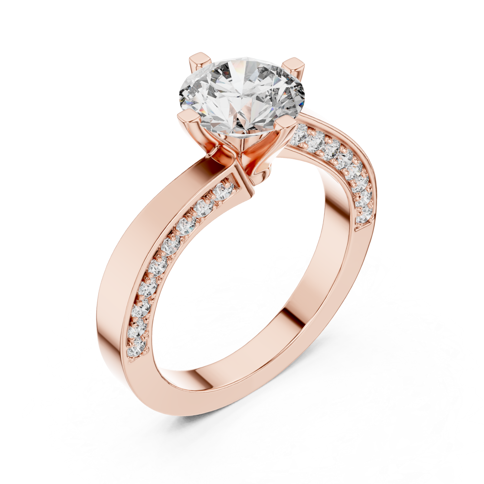  Rose Gold Classic Lovelight Elegance Ring Right View