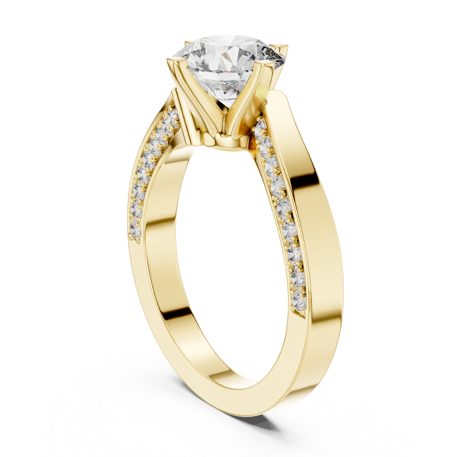  Gold Classic Lovelight Elegance Ring Left View