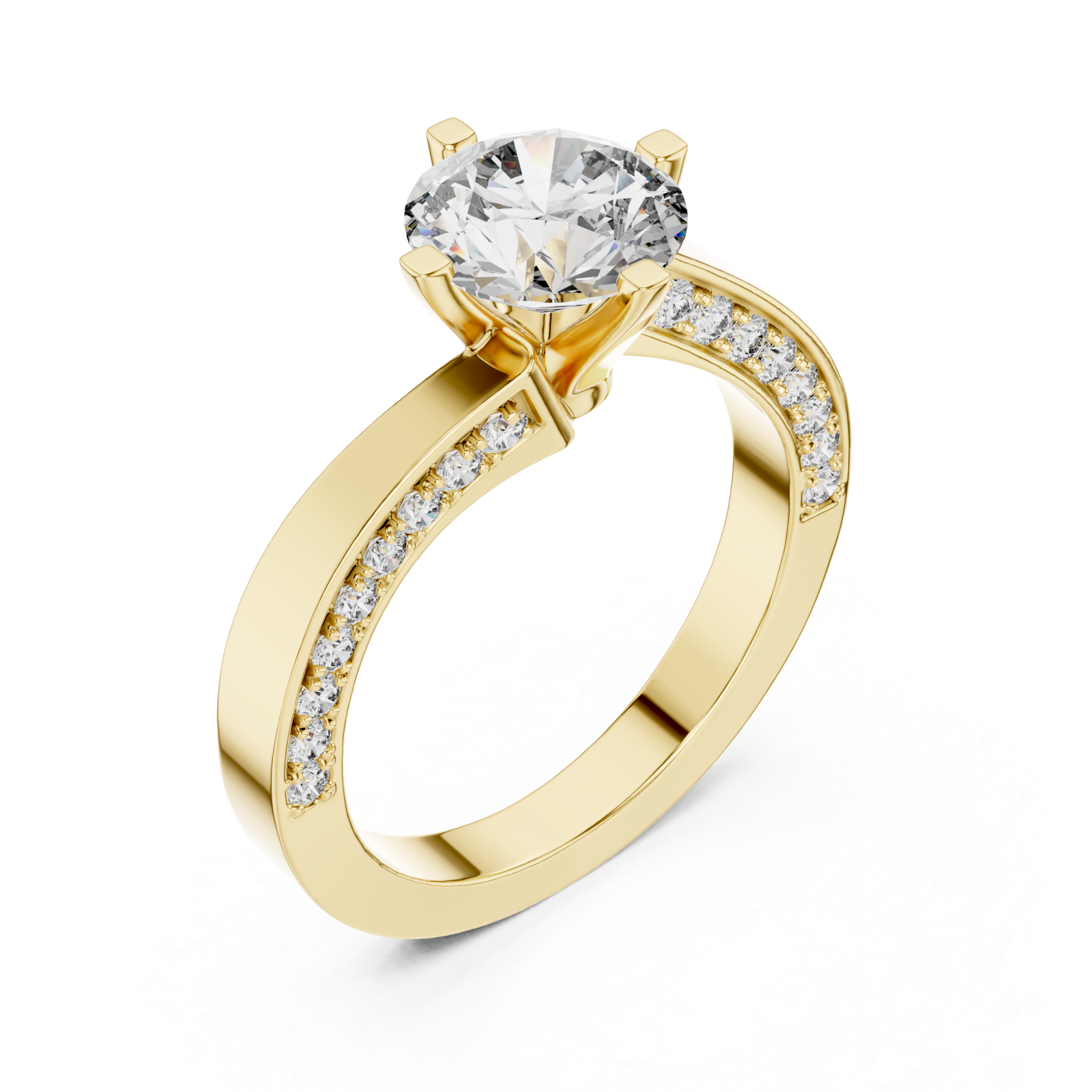 Gold Classic Lovelight Elegance Ring Right View