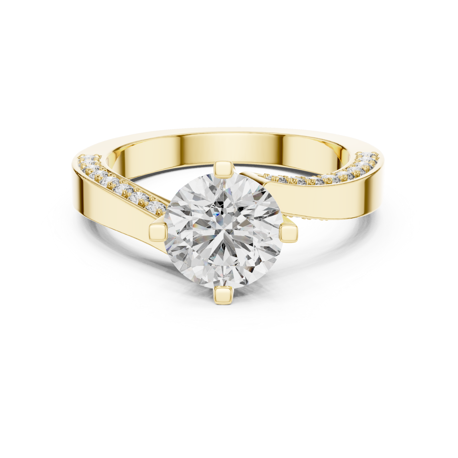  Gold Classic Lovelight Elegance Ring Front View