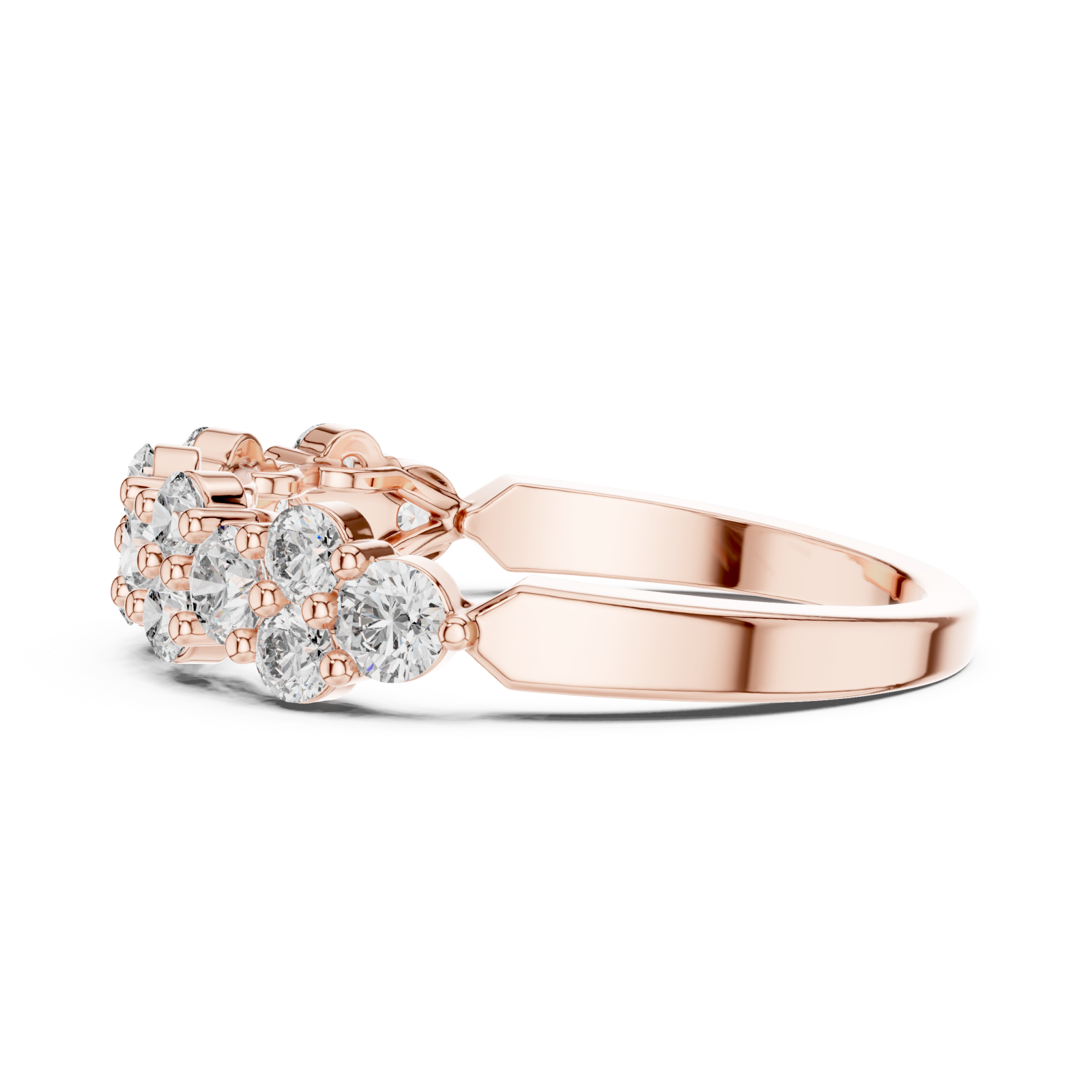  Rose Gold Harmony Radiance Band Side View