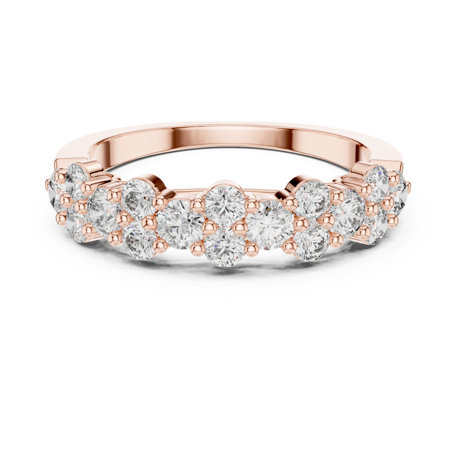  Rose Gold Harmony Radiance Band Front View