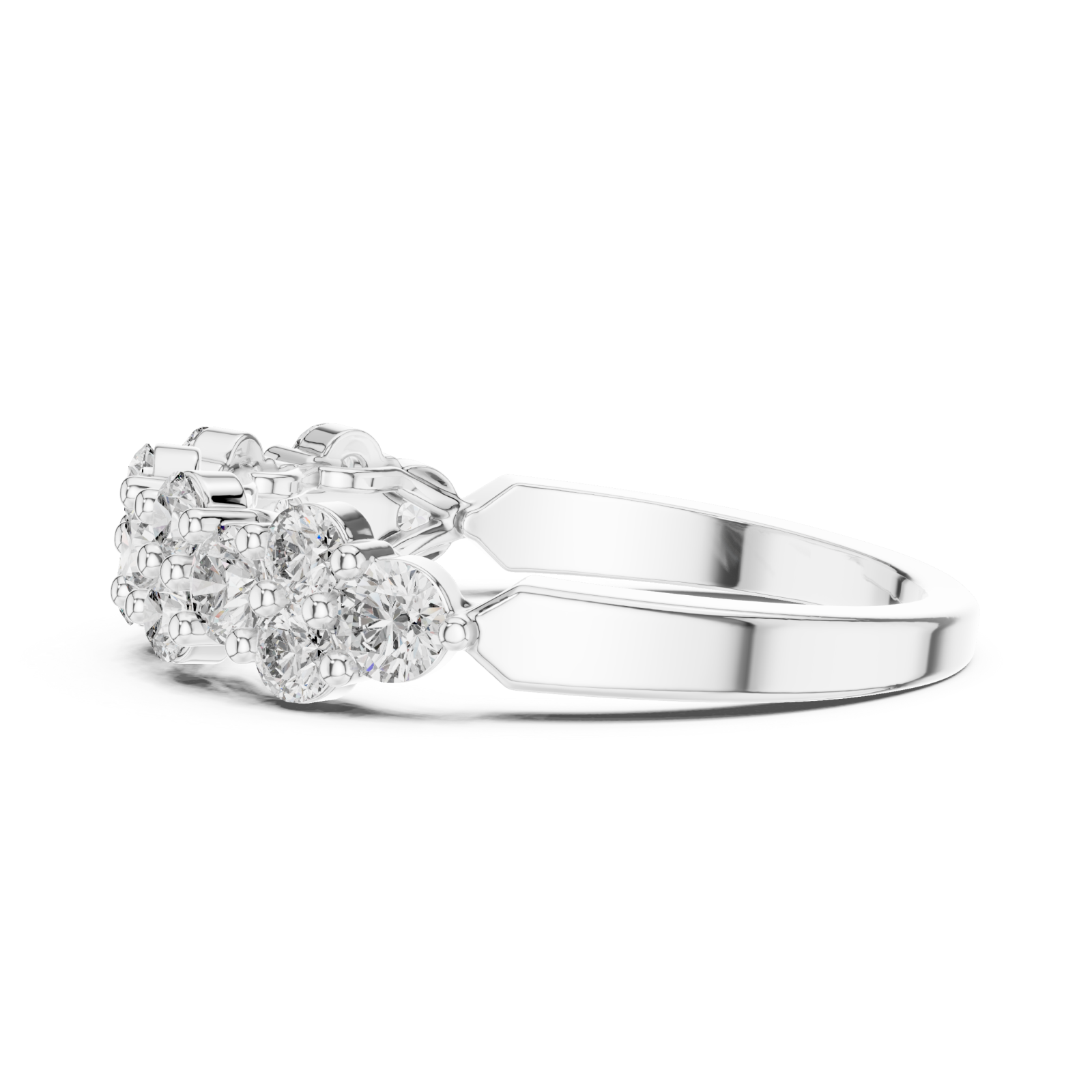  White Gold Harmony Radiance Band Side View