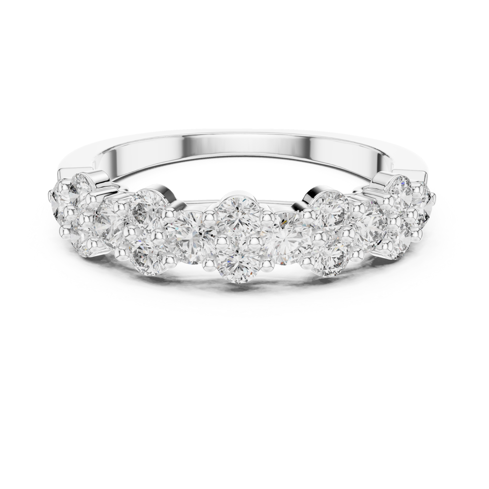  White Gold Harmony Radiance Band Front View