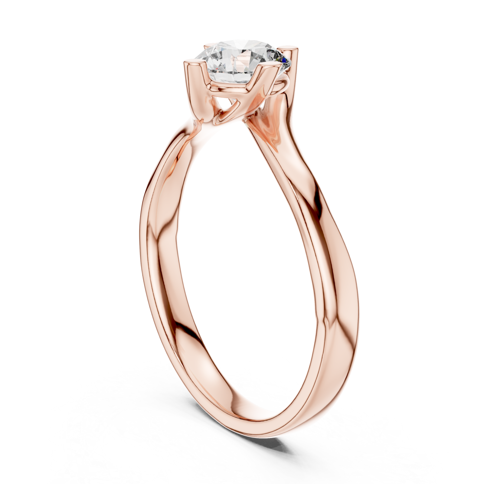  Rose Gold Elegance Crest Ring Left View