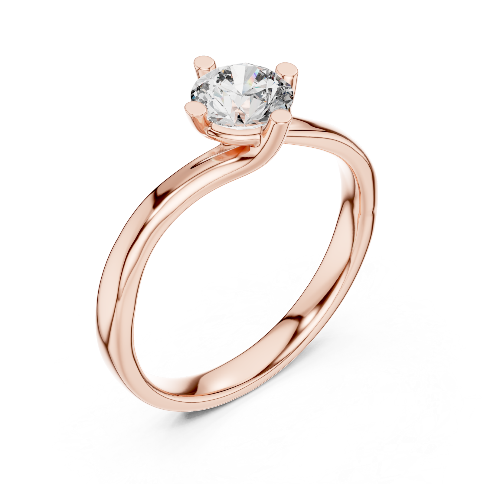  Rose Gold Elegance Crest Ring Right View