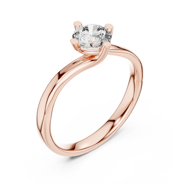  Rose Gold Elegance Crest Ring Right View