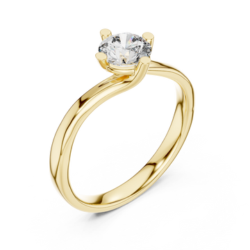 Gold Elegance Crest Ring Right View