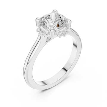  White Gold Radiant Fleur Embrace Band Ring Right View