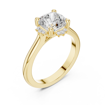Gold Radiant Fleur Embrace Band Ring Right View