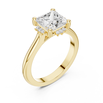 Gold Radiant Aurora Engagement Ring Right View