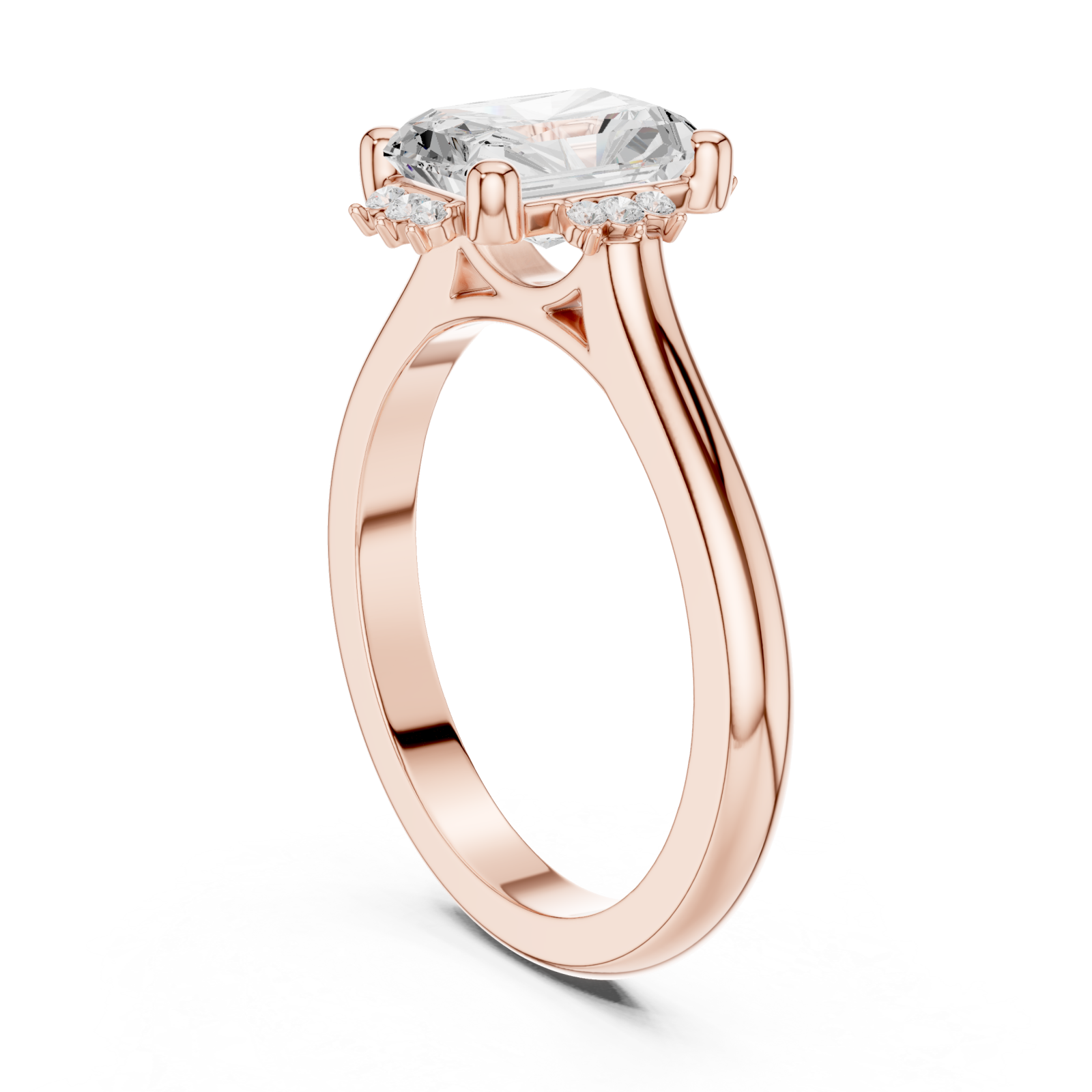  Rose Gold Celestial Reverie Solitaire Engagement Ring Left View