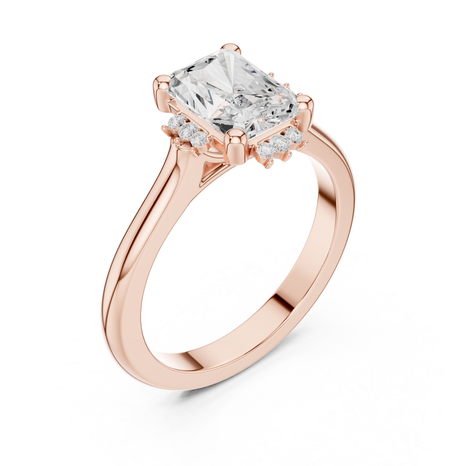  Rose Gold Celestial Reverie Solitaire Engagement Ring Right View