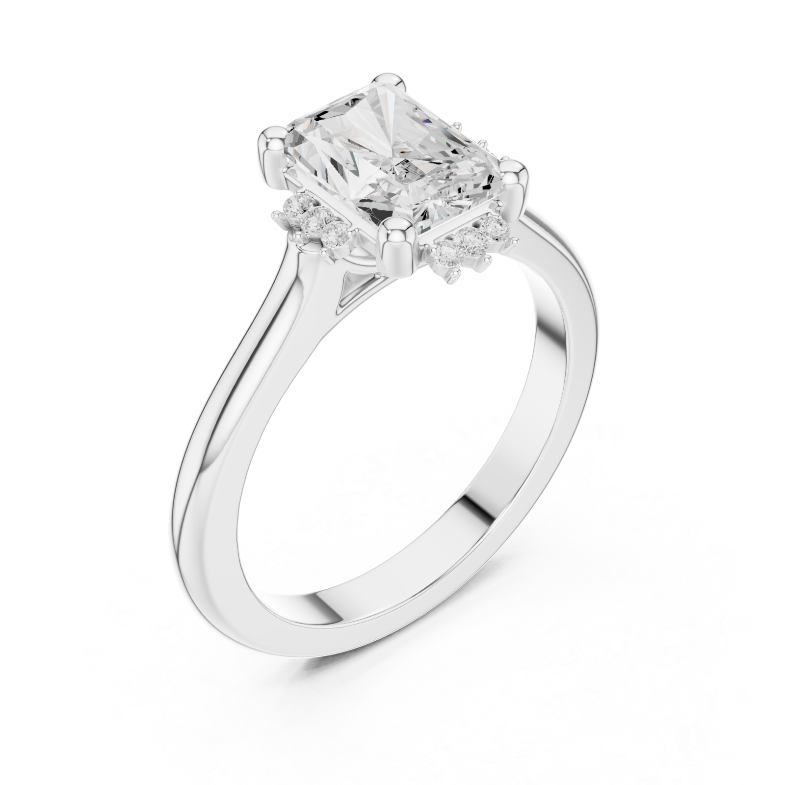  White Gold Celestial Reverie Solitaire Engagement Ring Right View