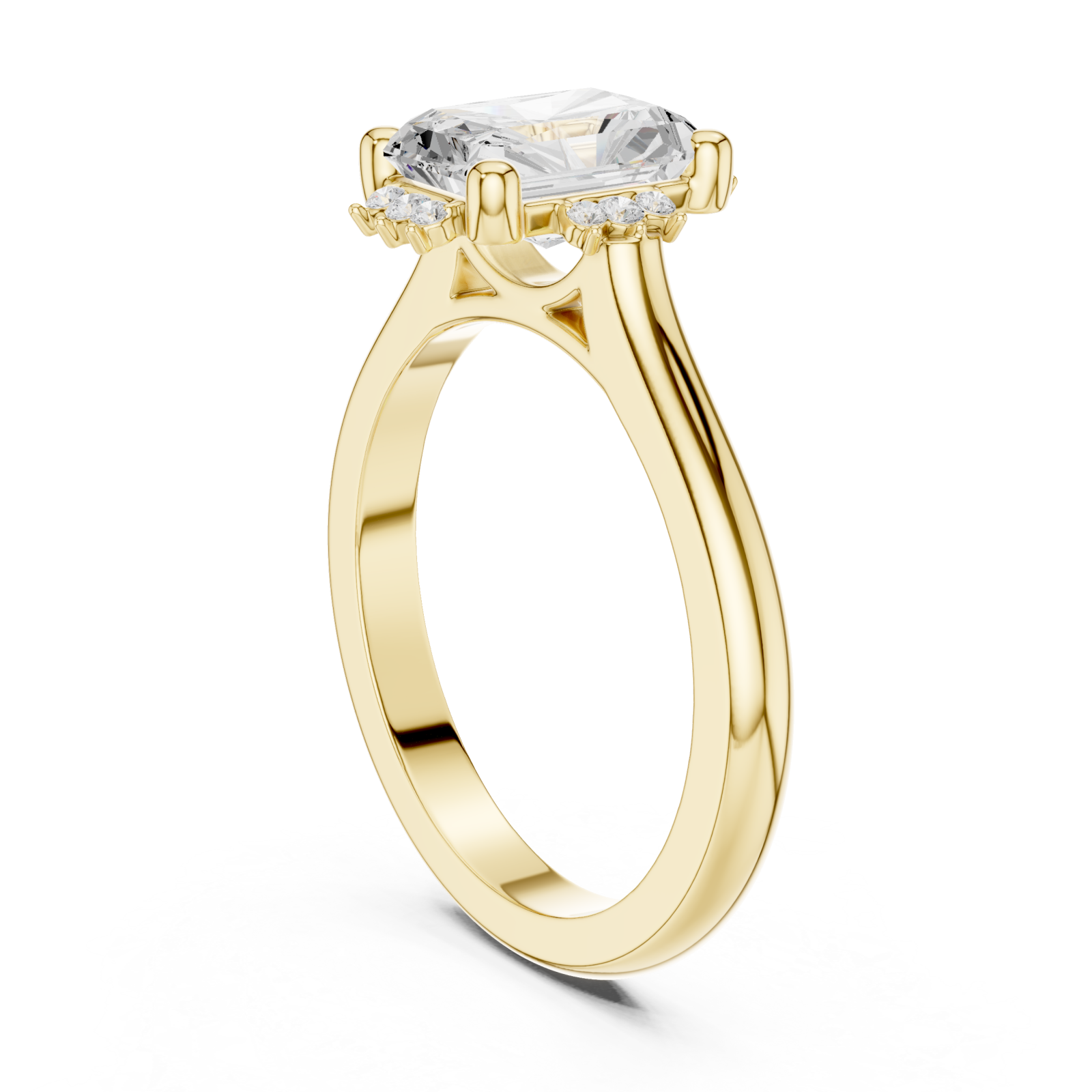  Gold Celestial Reverie Solitaire Engagement Ring Left View