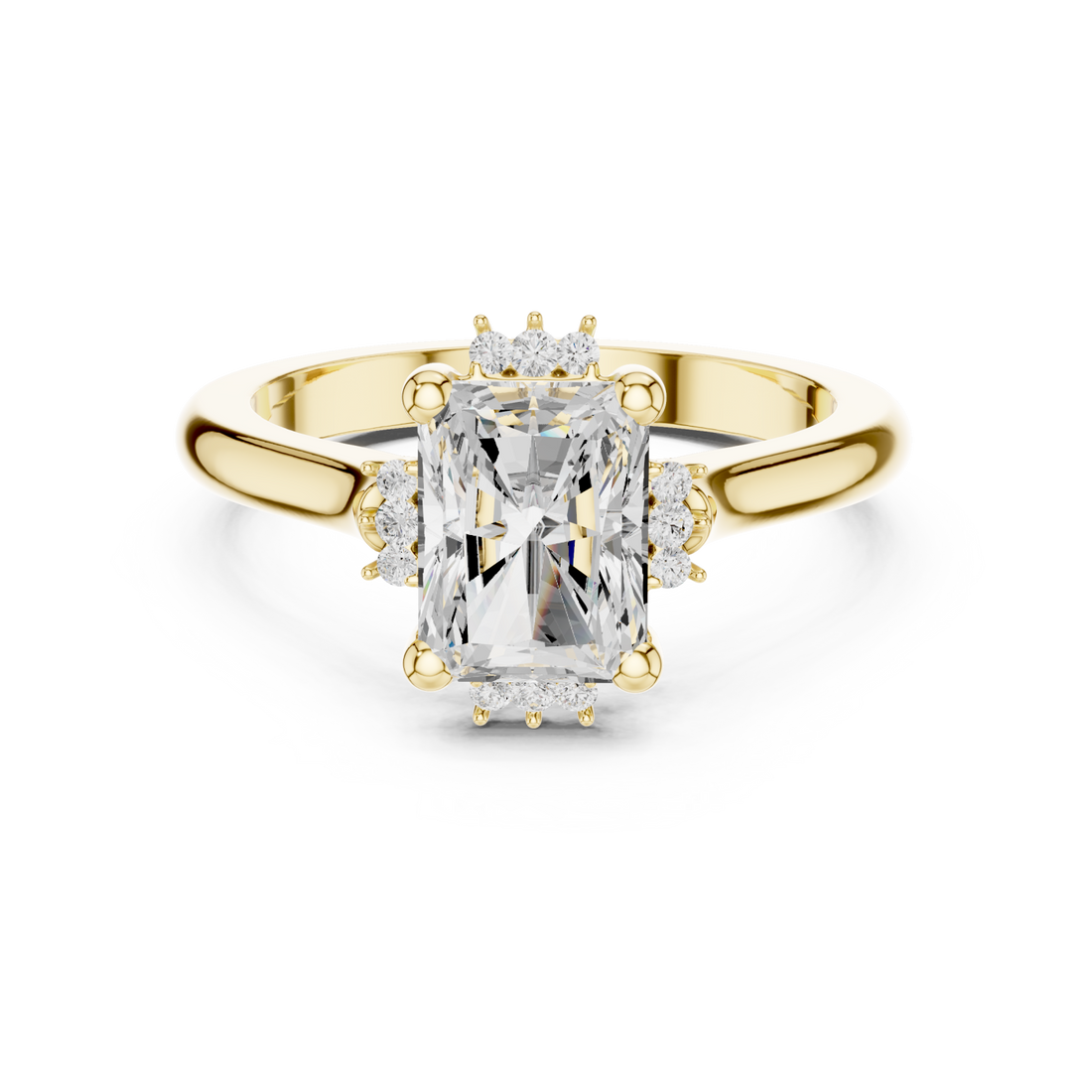 Gold Celestial Reverie Solitaire Engagement Ring Right View