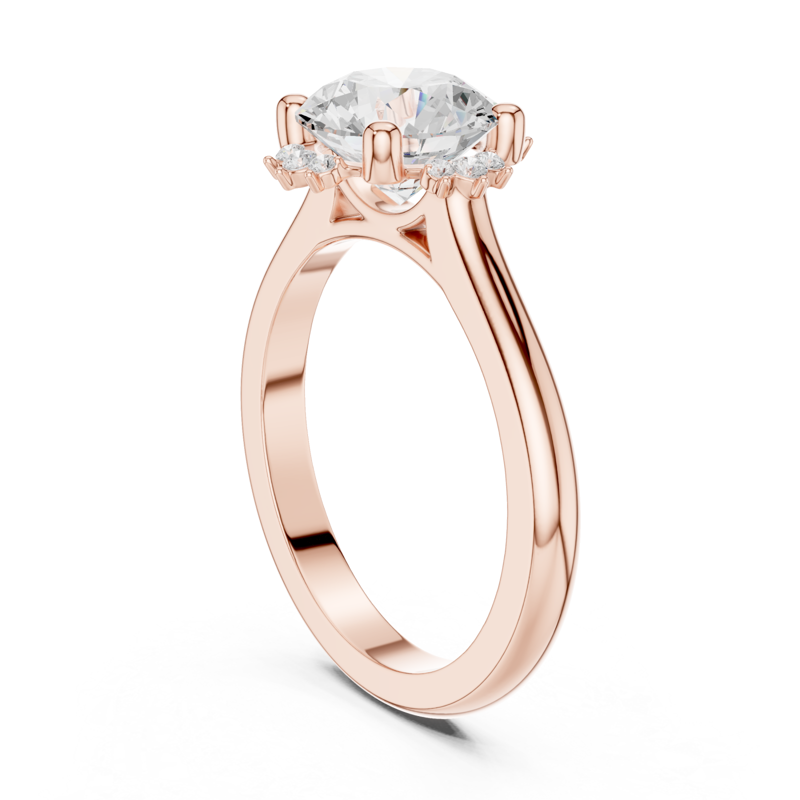  Rose Gold Starlit Whisper Embrace Ring Left View