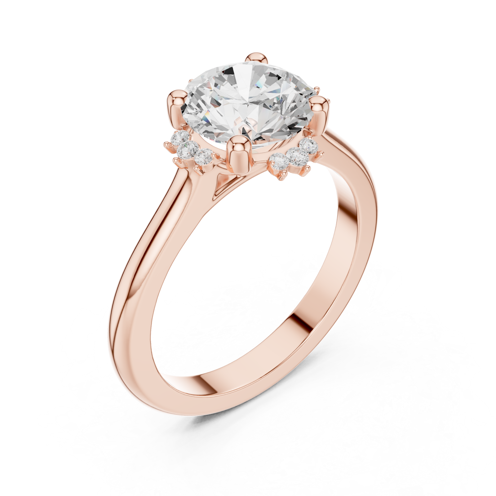  Rose Gold Starlit Whisper Embrace Ring Right View