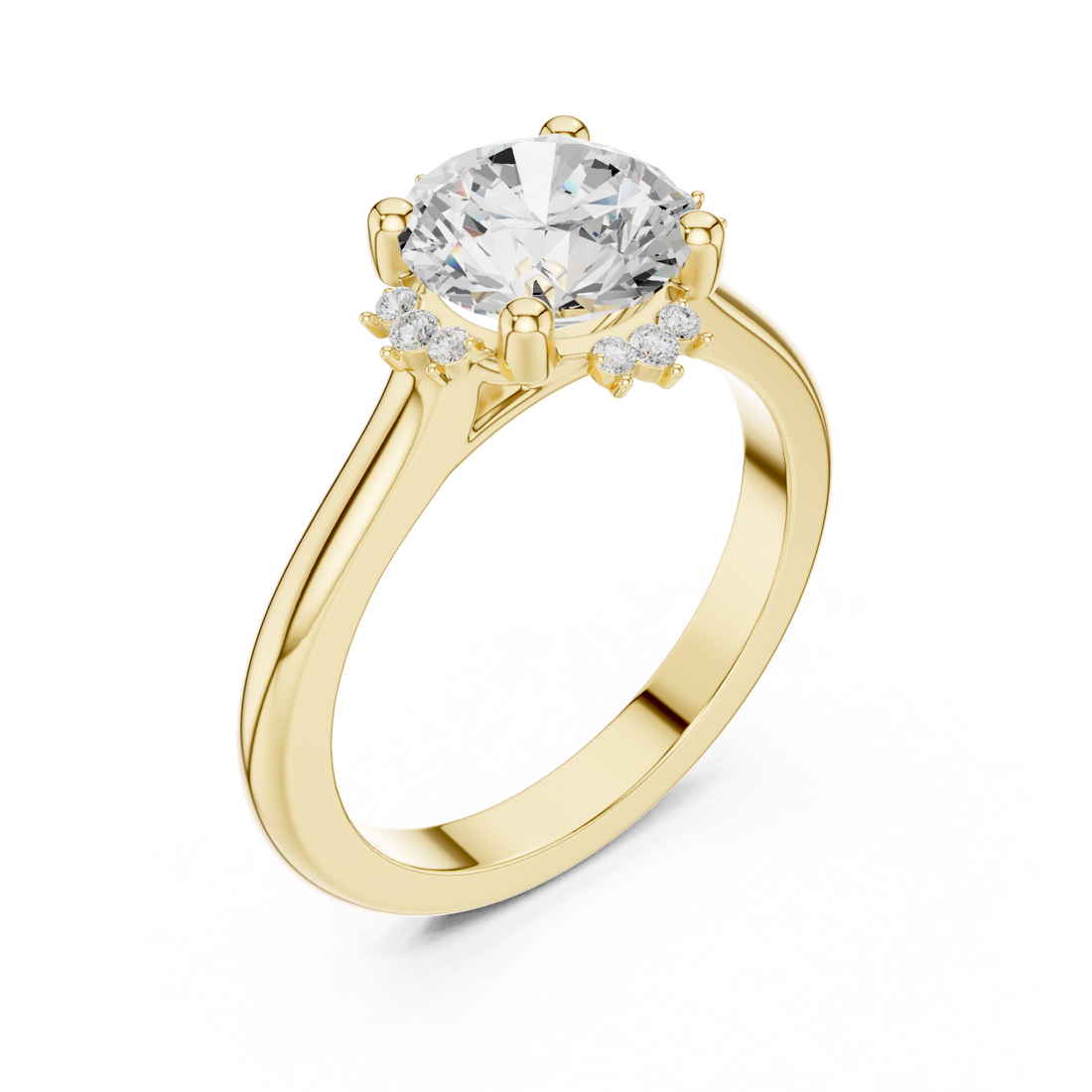 Gold Starlit Whisper Embrace Ring Right View