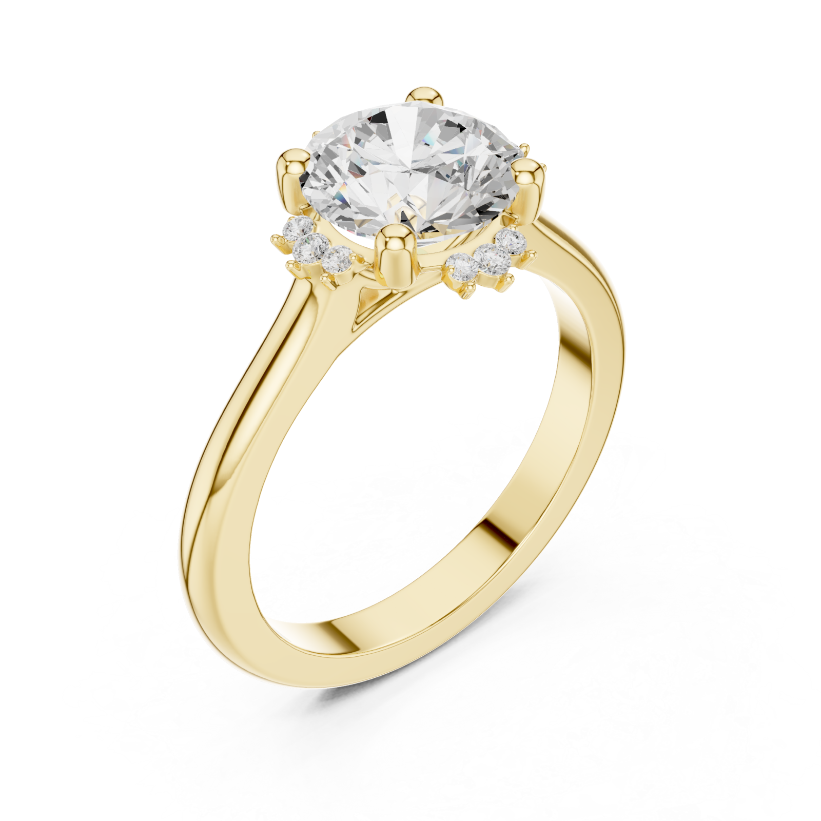 Gold Starlit Whisper Embrace Ring Right View