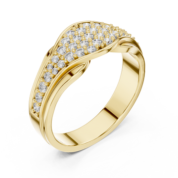 Gold Serenade Harmony PavÃ© Set Cocktail Ring Right View