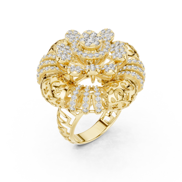 Gold Serenade Enchantment Garden Statement Ring Right View