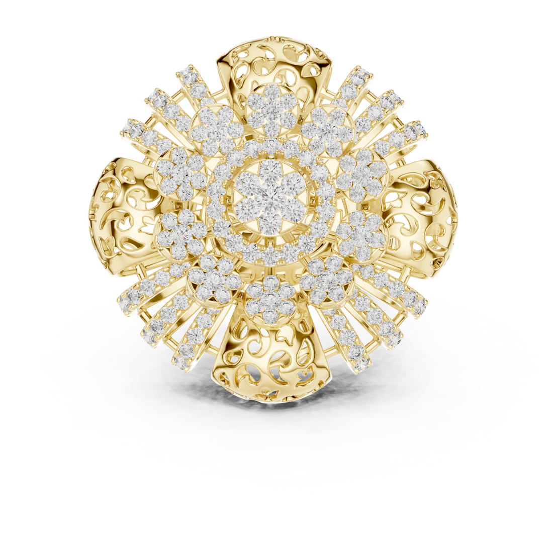 Gold Serenade Enchantment Garden Statement Ring Right View