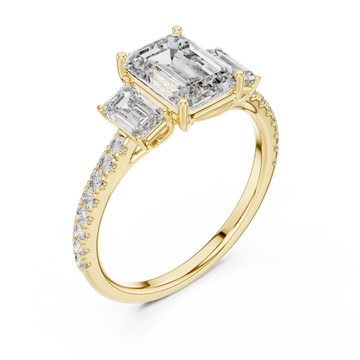 Gold Luminous Enchanting Twin Muse Halo Ring Right View