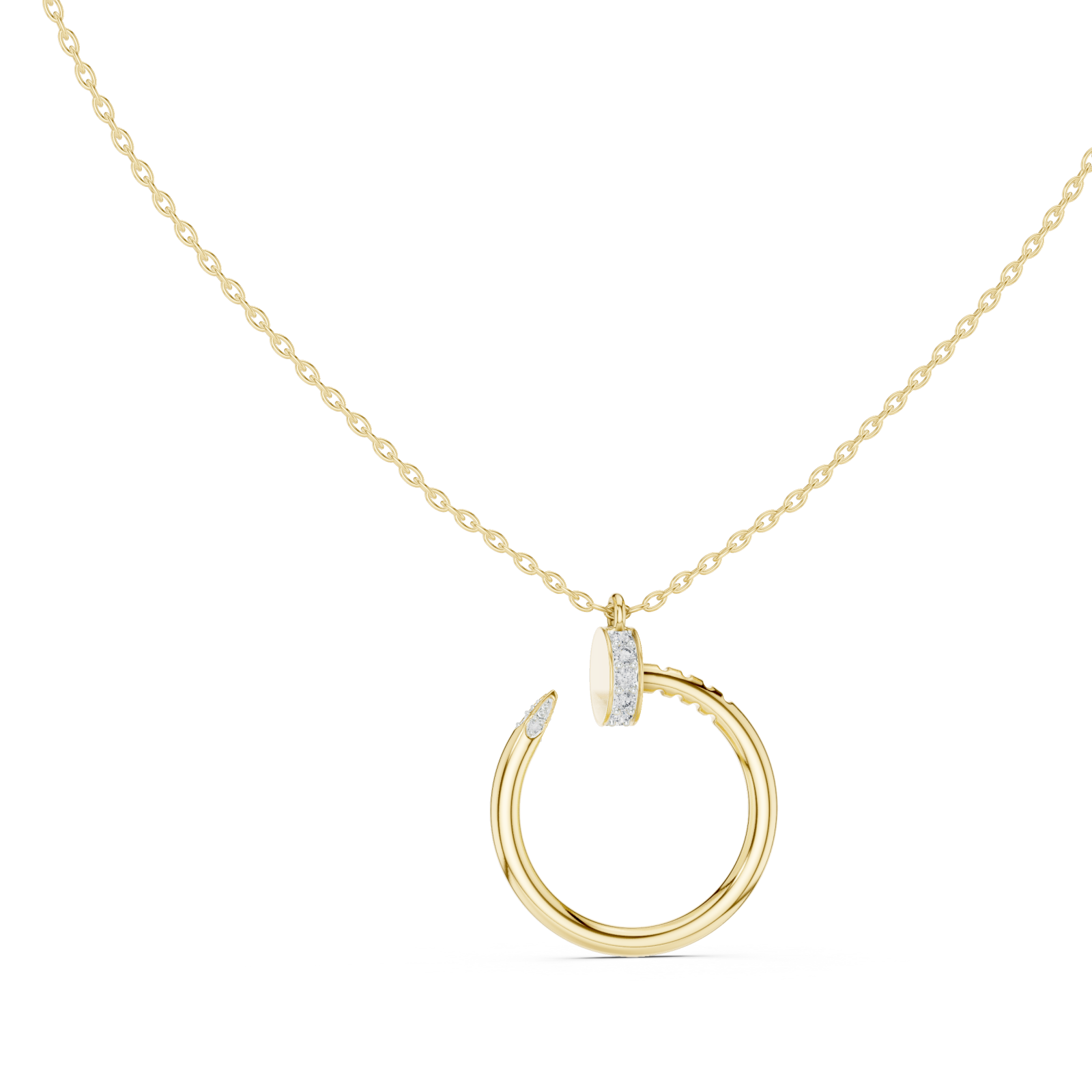  Gold Golden Serenity Luminous Halo Chain Necklace Left View