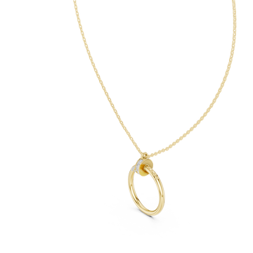 Gold Golden Serenity Luminous Halo Chain Necklace Right View