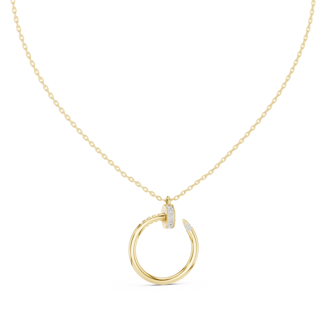 Gold Golden Serenity Luminous Halo Chain Necklace Right View