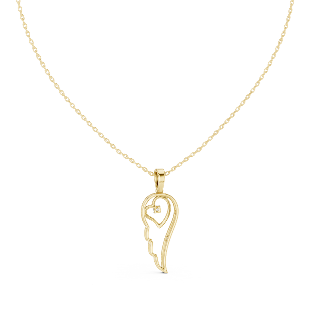 Gold Muse Embrace Lariat Pendant Right View