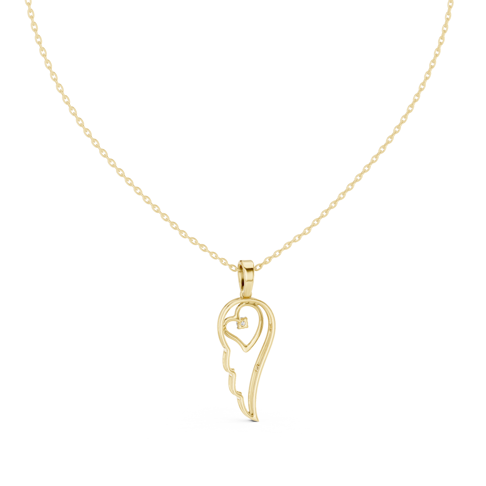  Gold Muse Embrace Lariat Pendant Front View