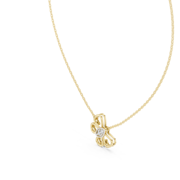 Gold Serene Infinity Bloom Chain Necklace Right View