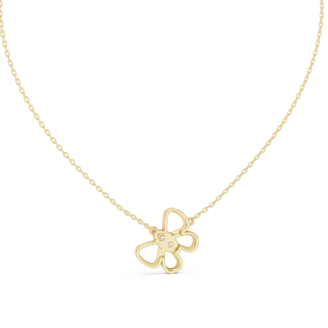 Gold Serene Infinity Bloom Chain Necklace Right View