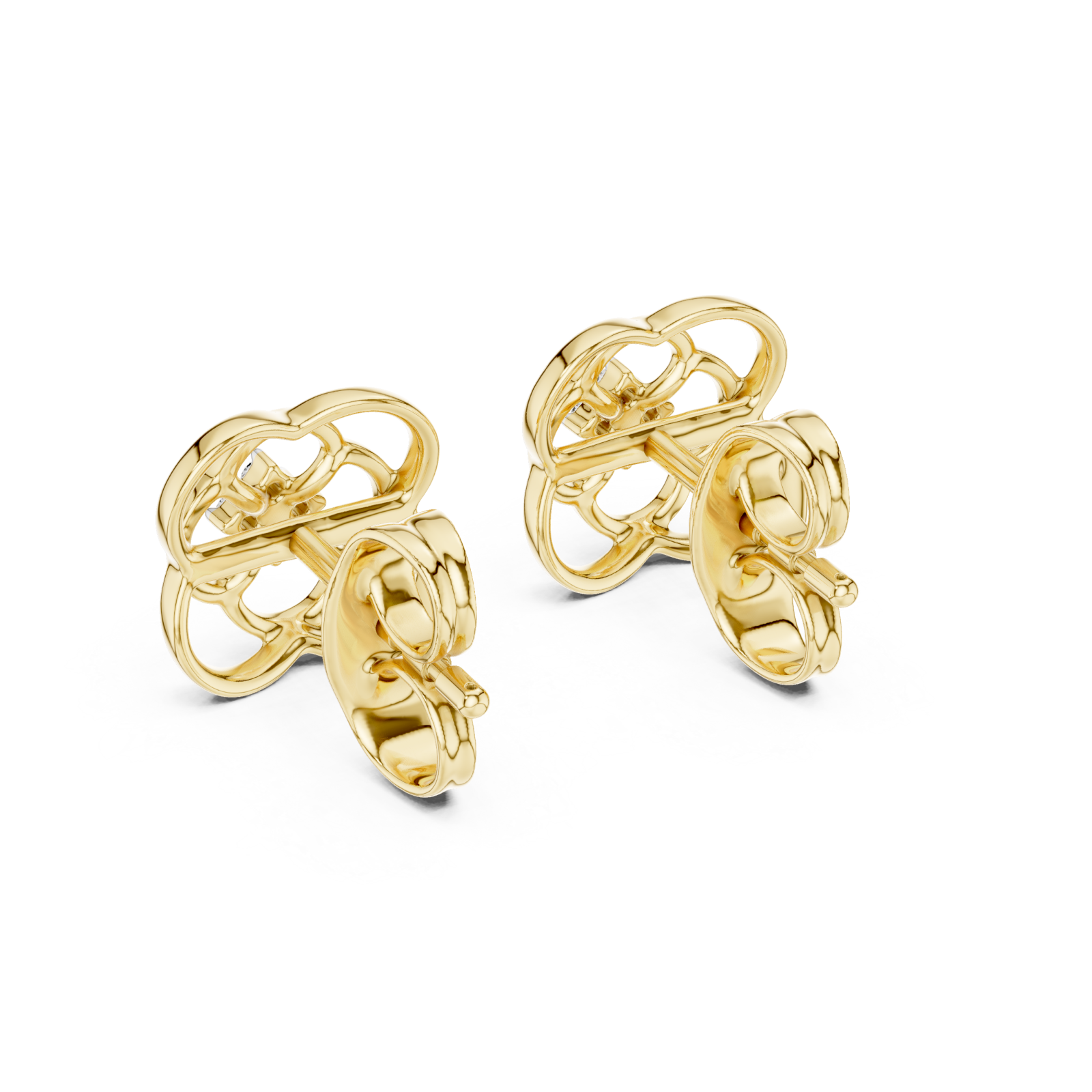  Gold Delicate Whisper Filigree Mini Hoops Side View