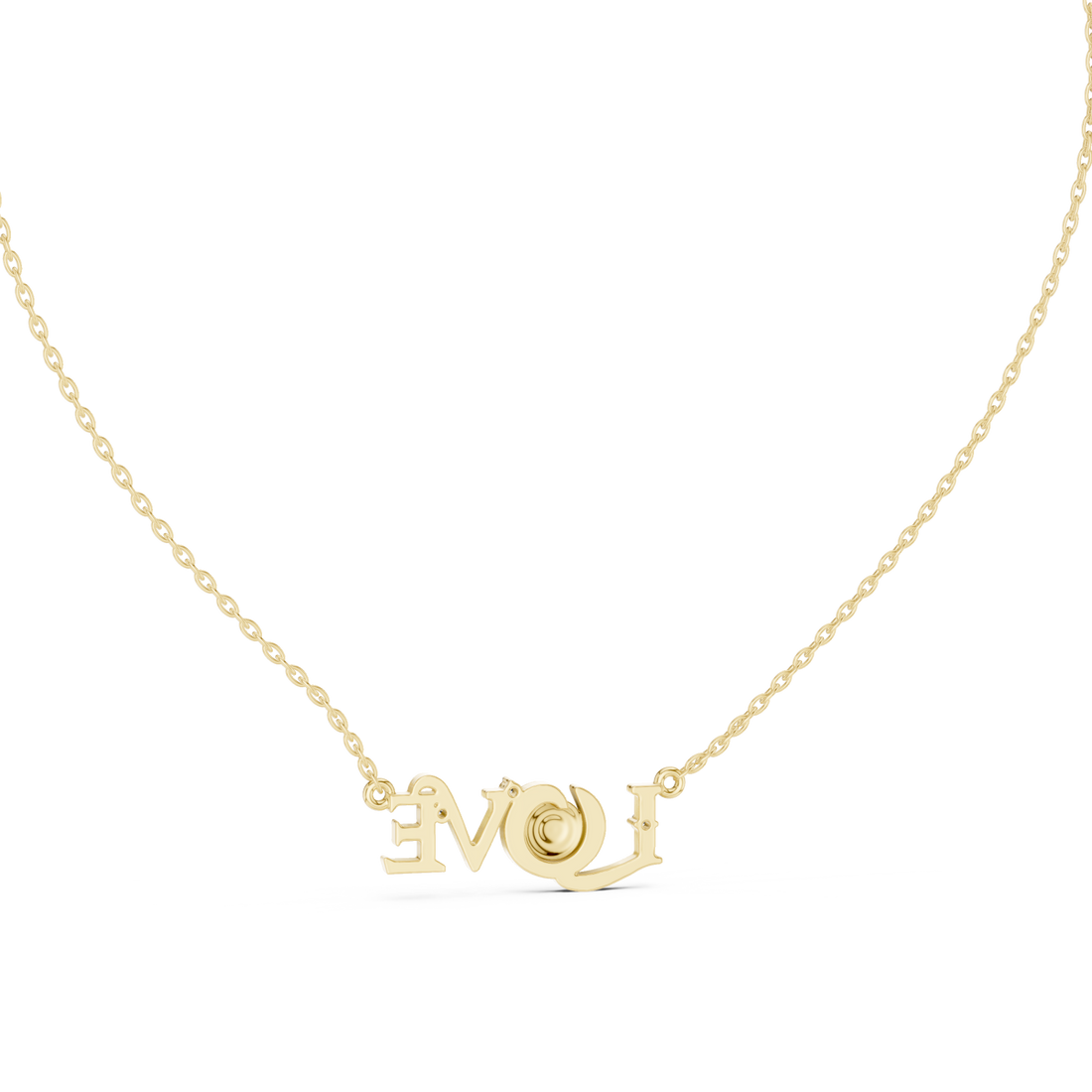 Gold Eternal Embrace Letter Necklace Right View