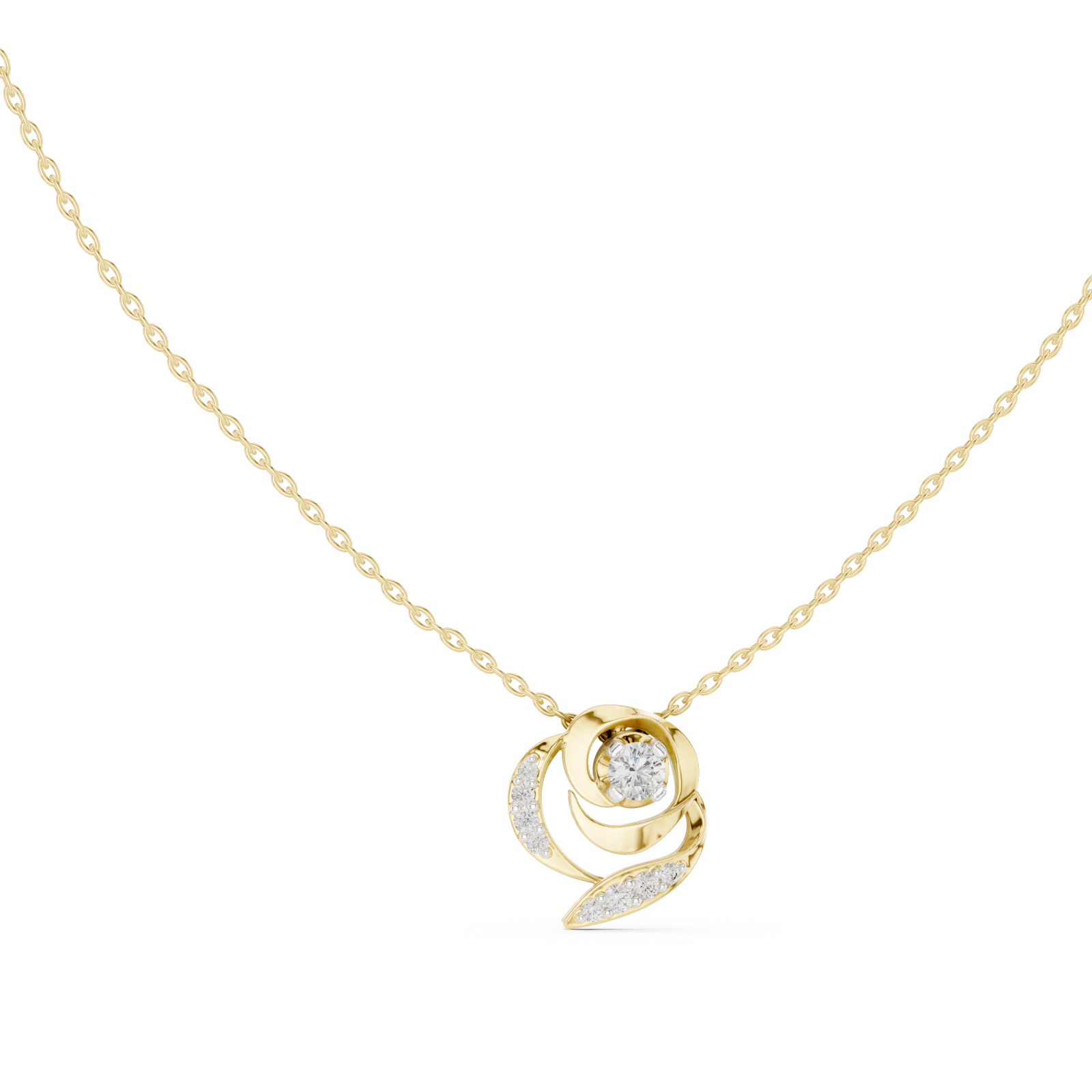  Gold Eternal Loop Harmony Necklace Left View