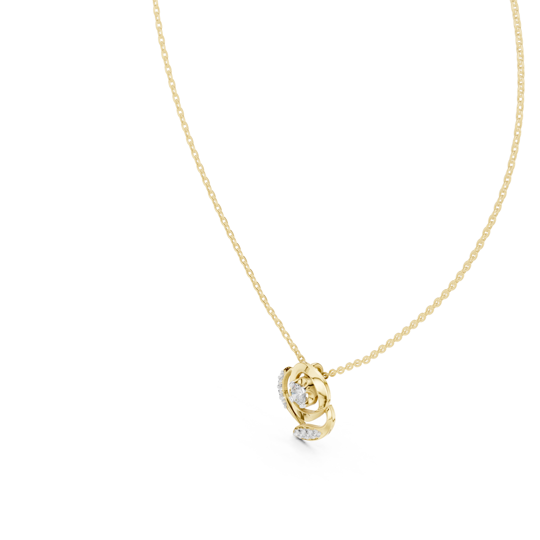 Gold Eternal Loop Harmony Necklace Right View