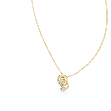 Gold Eternal Loop Harmony Necklace Right View