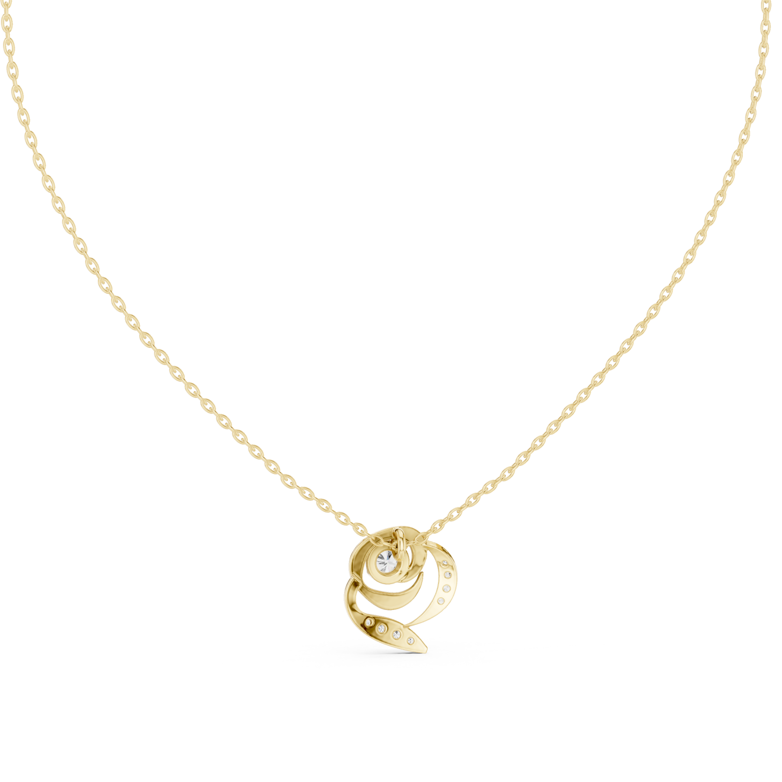  Gold Eternal Loop Harmony Necklace Front View