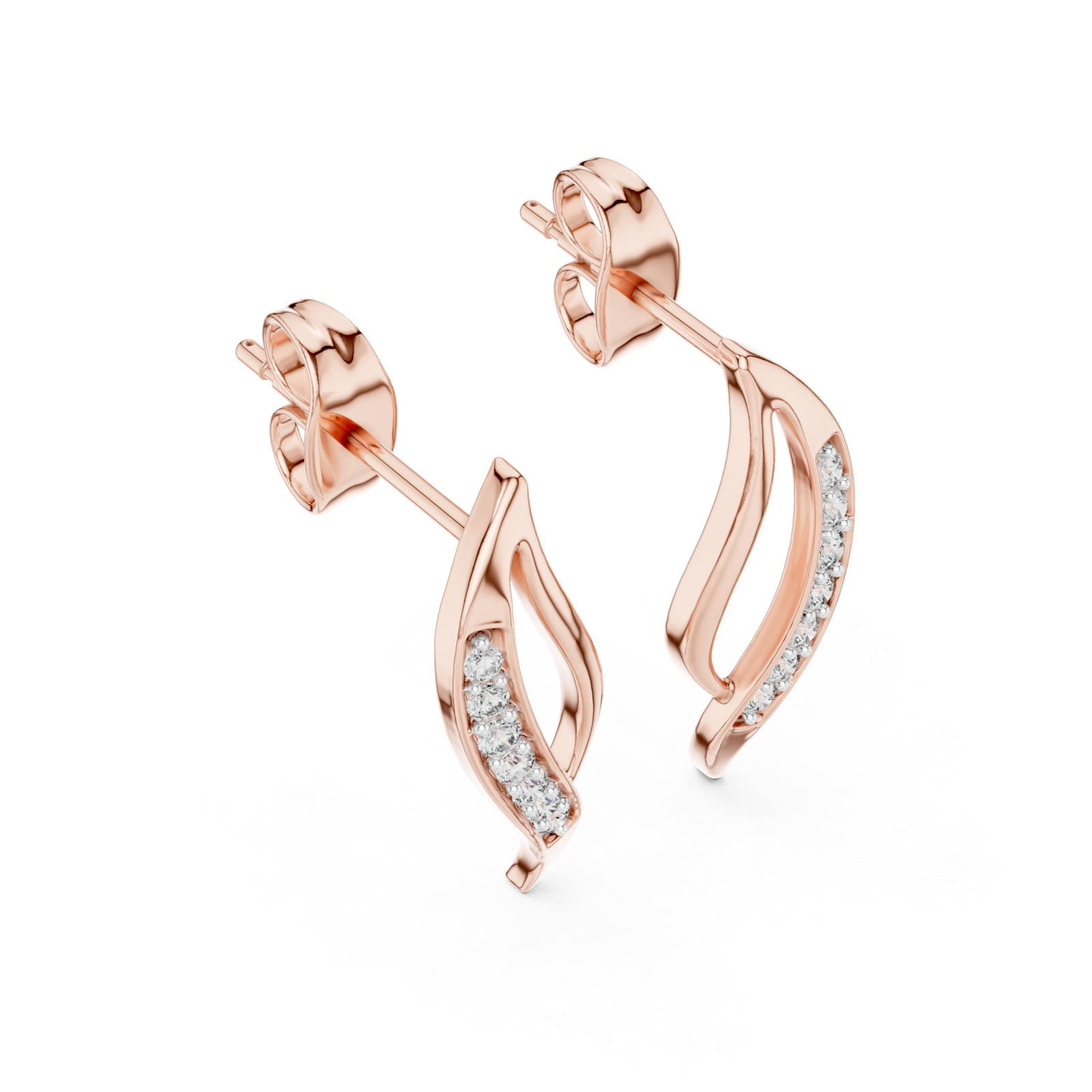  Rose Gold Radiant Embrace Petite Hoop Earrings Right View