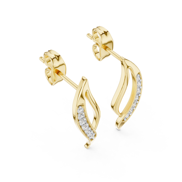 Gold Radiant Embrace Petite Hoop Earrings Right View
