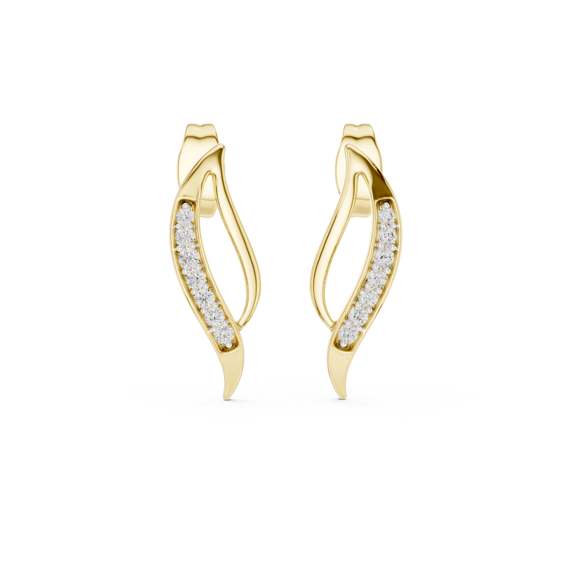 Gold Radiant Embrace Petite Hoop Earrings Right View