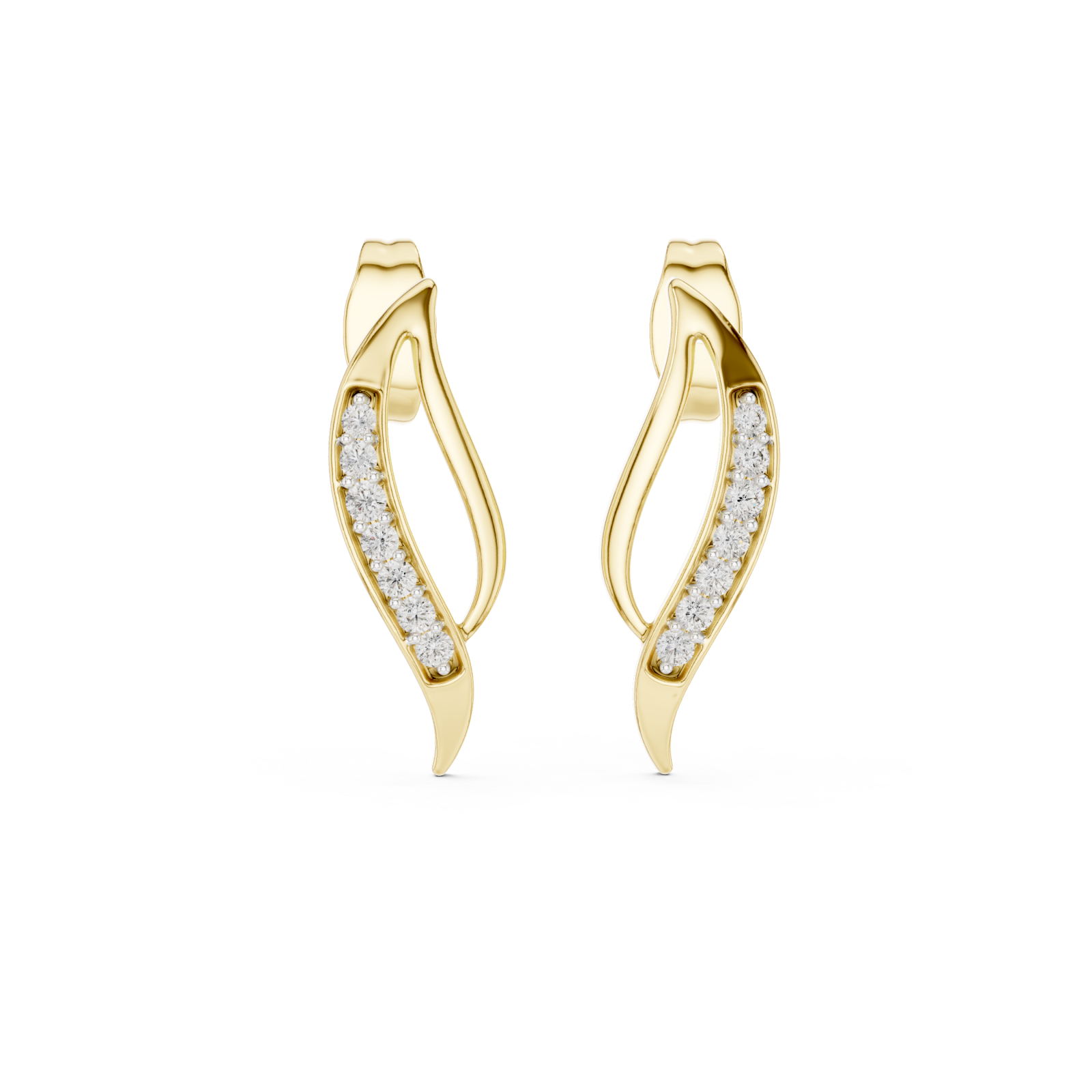  Gold Radiant Embrace Petite Hoop Earrings Front View