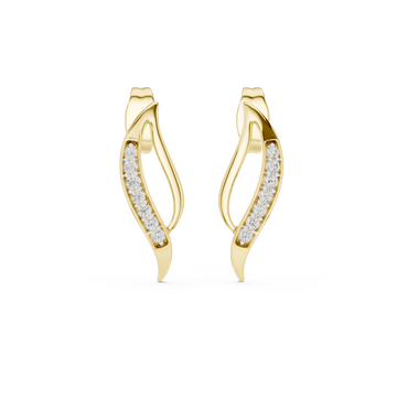  Gold Radiant Embrace Petite Hoop Earrings Front View