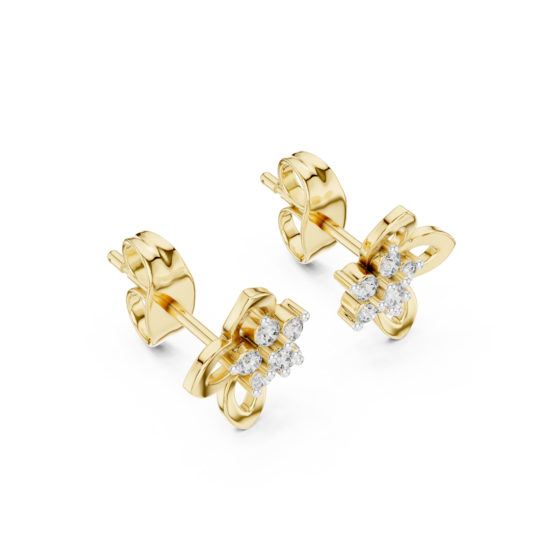 Gold Timeless Lily Dream Stud Earrings Right View