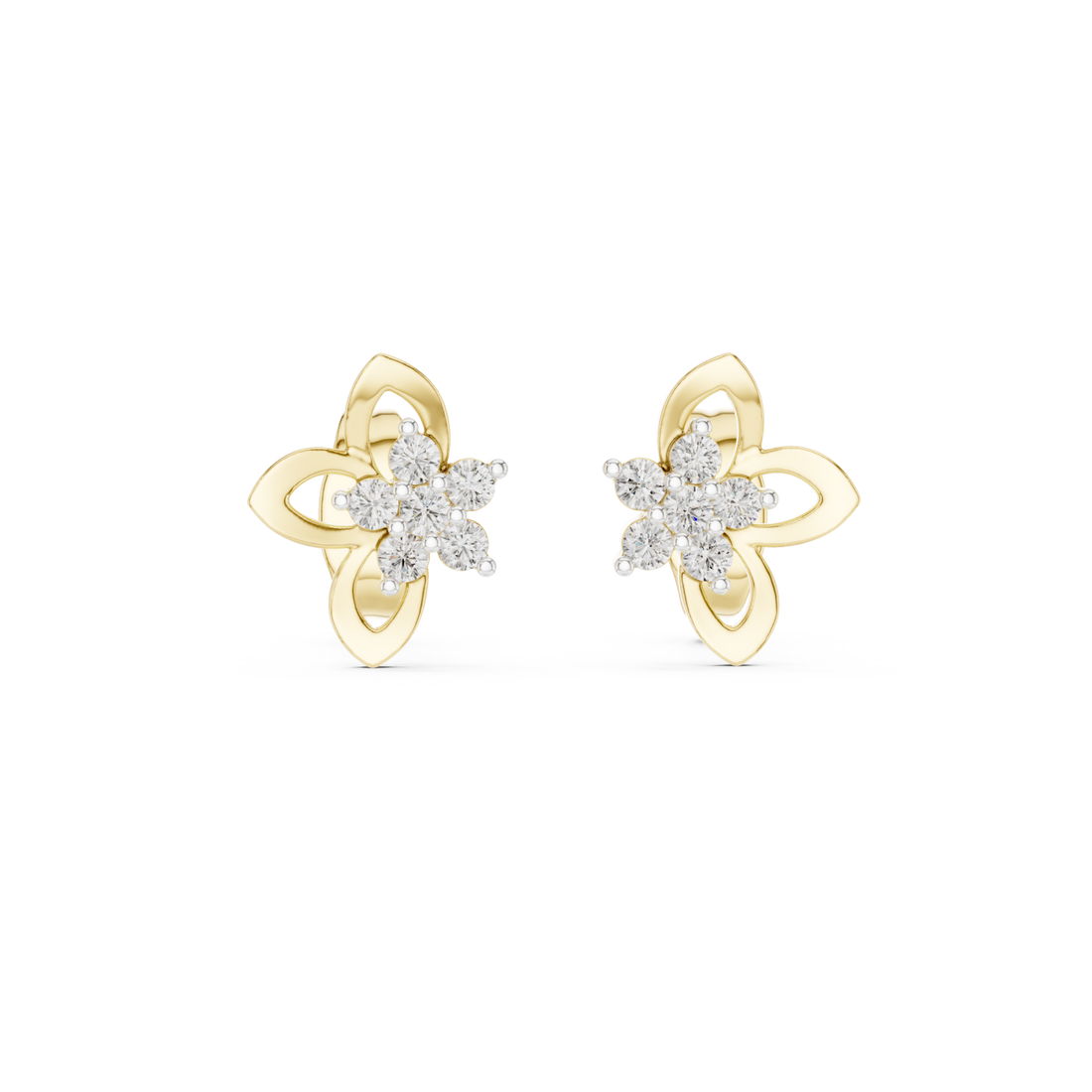 Gold Timeless Lily Dream Stud Earrings Right View